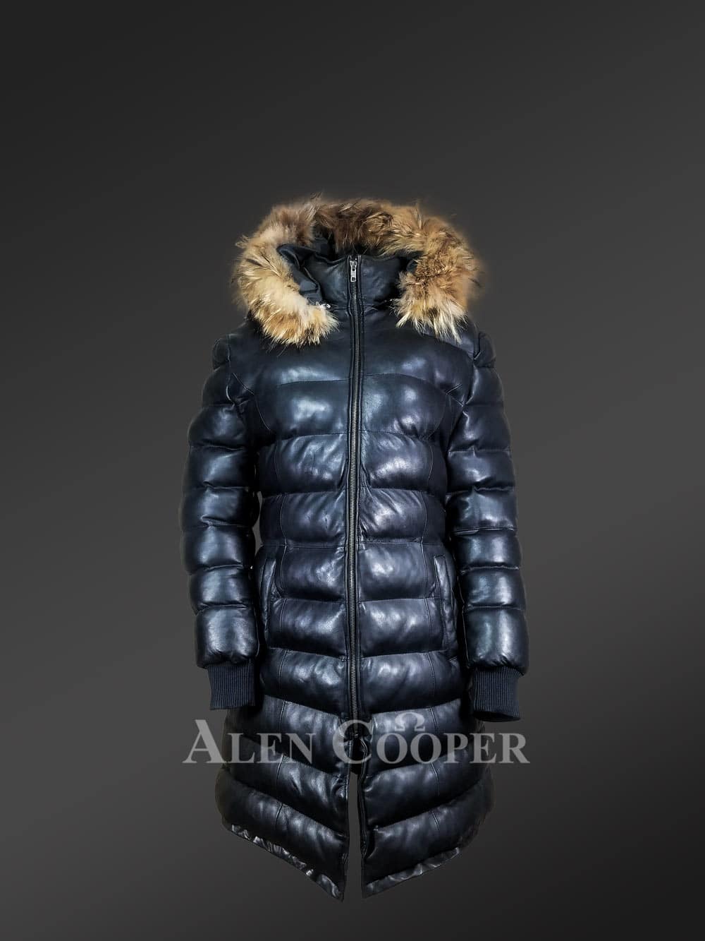 women's genuine fur parkas with hood