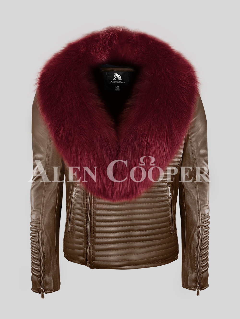 wine fur collar