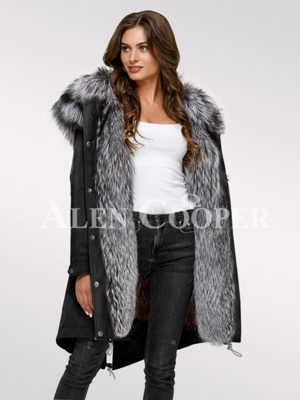 More aristocratic and graceful with ladies’ Scandinavian silver fox fur ...