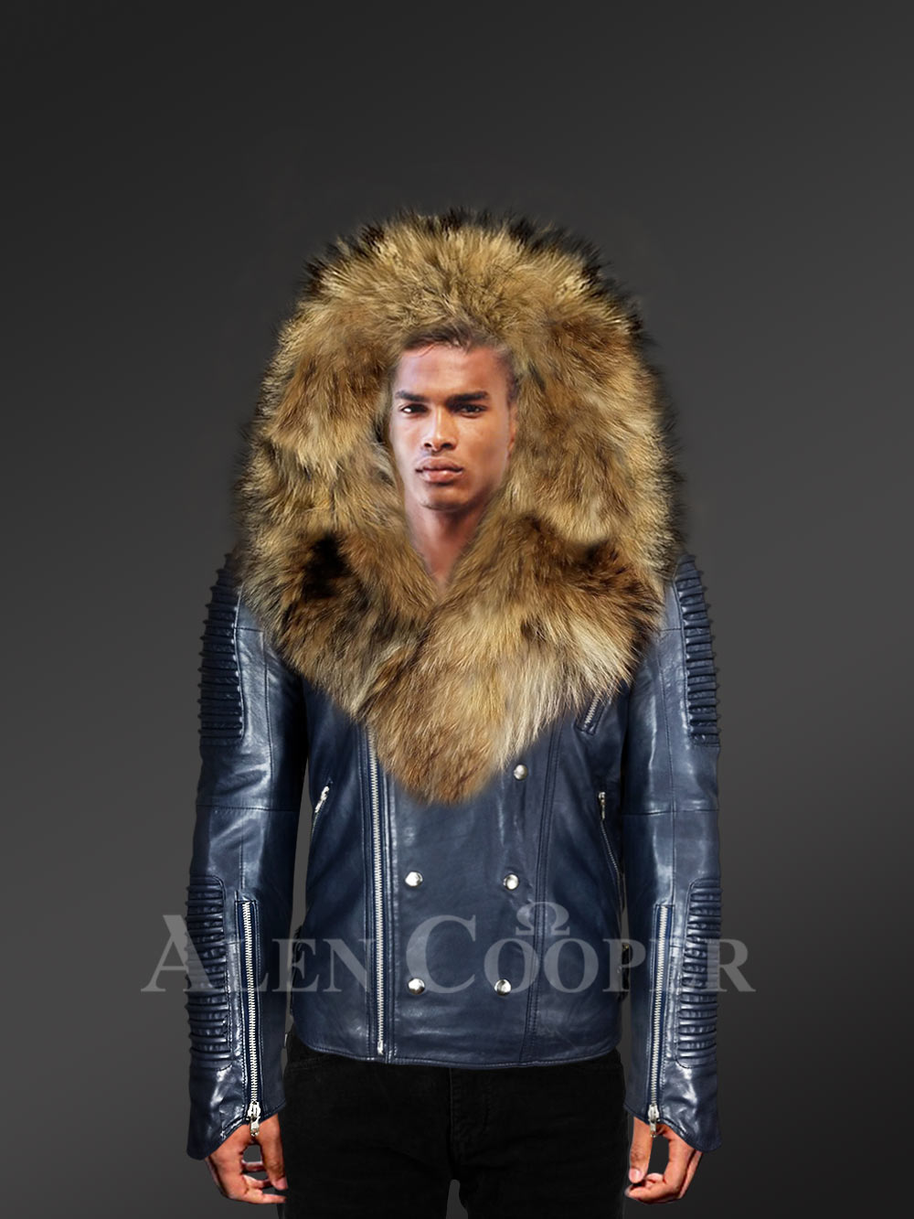 zip on fur hood