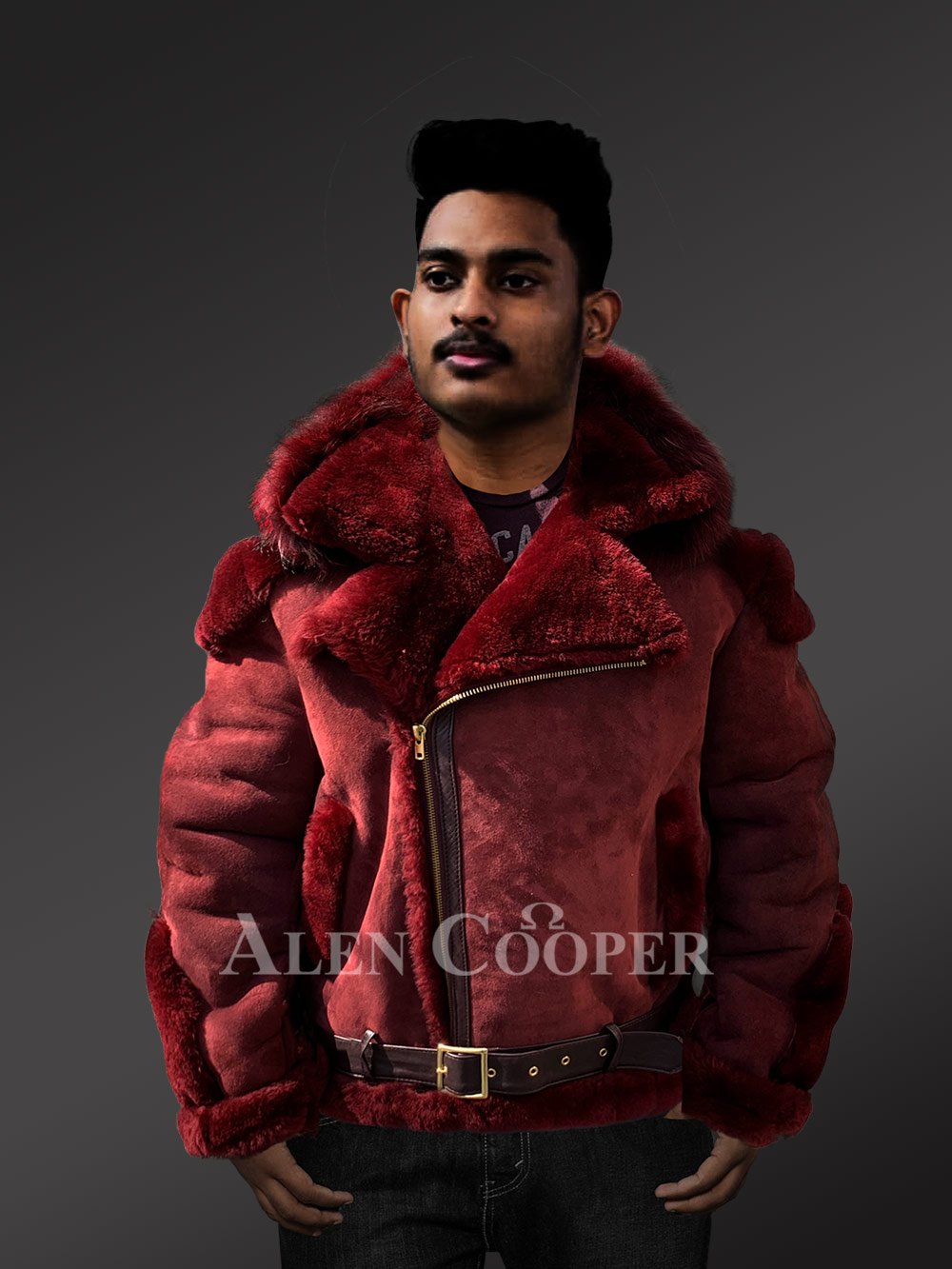 men lambskin coat