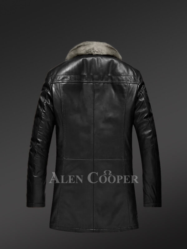 Genuine Lambskin Winter Coat with a Stylish Collar Shearling Fur - Image 3