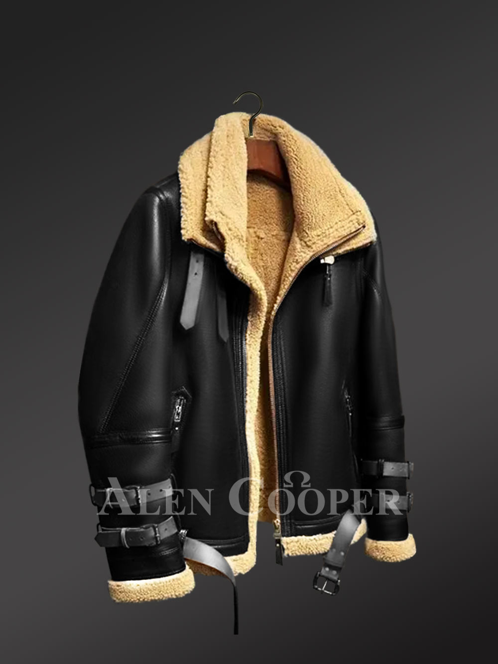 Original Shearling Bomber Jacket | Sheepskin Leather Coat Jacket