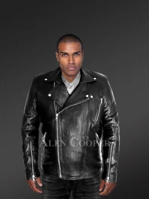 Biker Leather Jacket Men