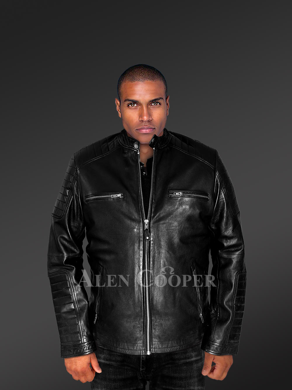 Mens Moto Leather Jacket