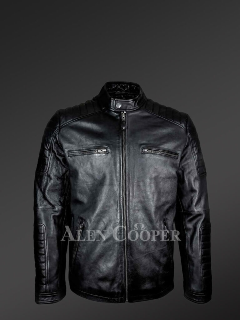 Stylish Moto Biker Leather Jacket