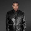 Stylish Black Leather Bomber Jacket (6)