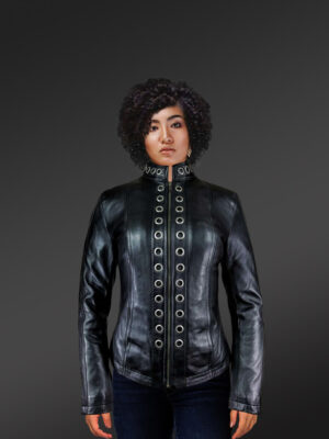 Ethnic Black Brass Ring Jacket For Women