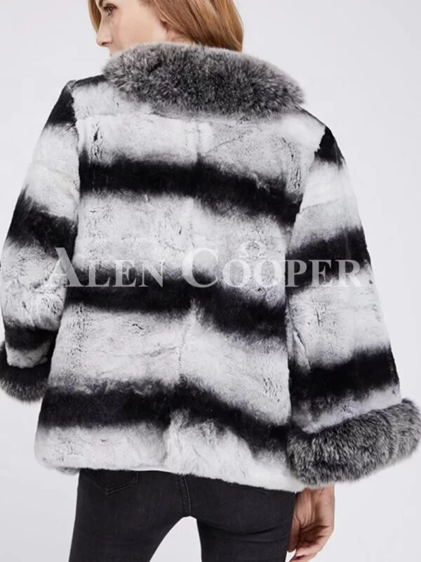 real fur warm winter coat for women
