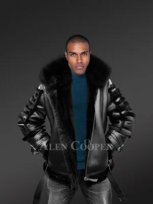 Real Sheepskin Shearling Coat for Men