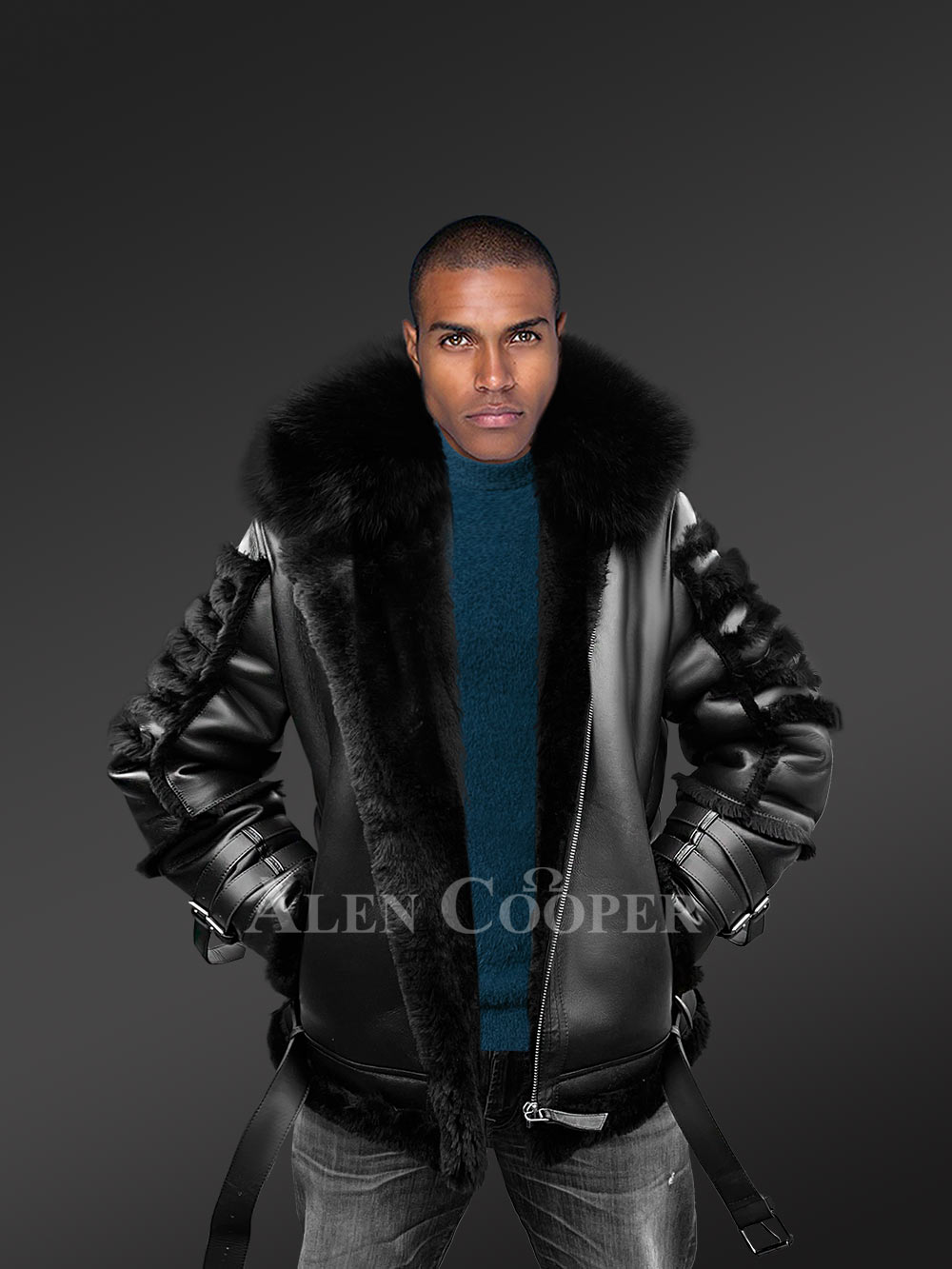 Real Sheepskin Shearling Coat for Men