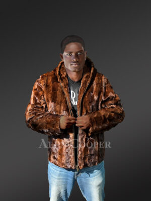 Classic Mink Fur Jacket with Hood