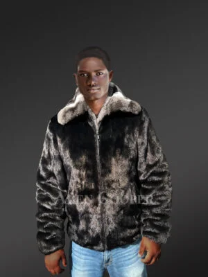 Men Mink Fur Bomber