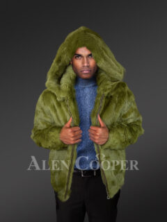 Authentic Fur Coats in Olive