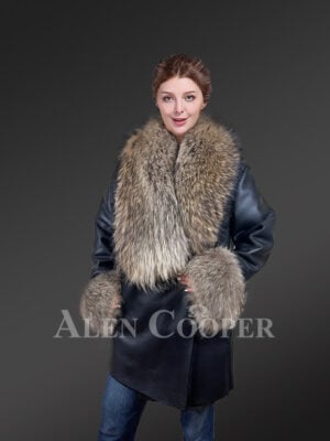 Long Shearling Coat for Women