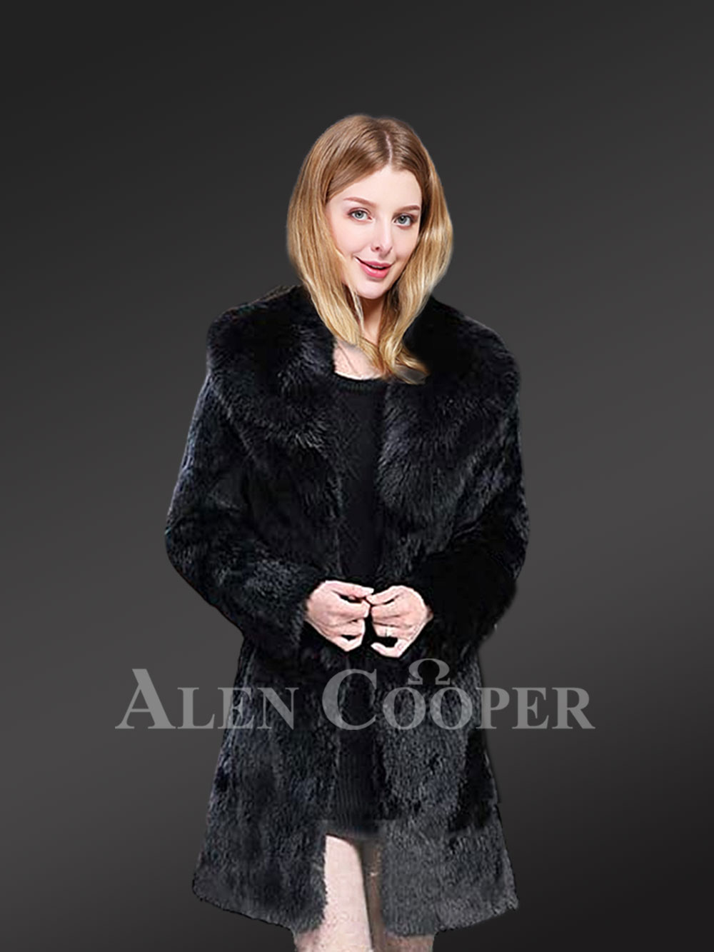 Alen Cooper Women's Fur Leather Jacket