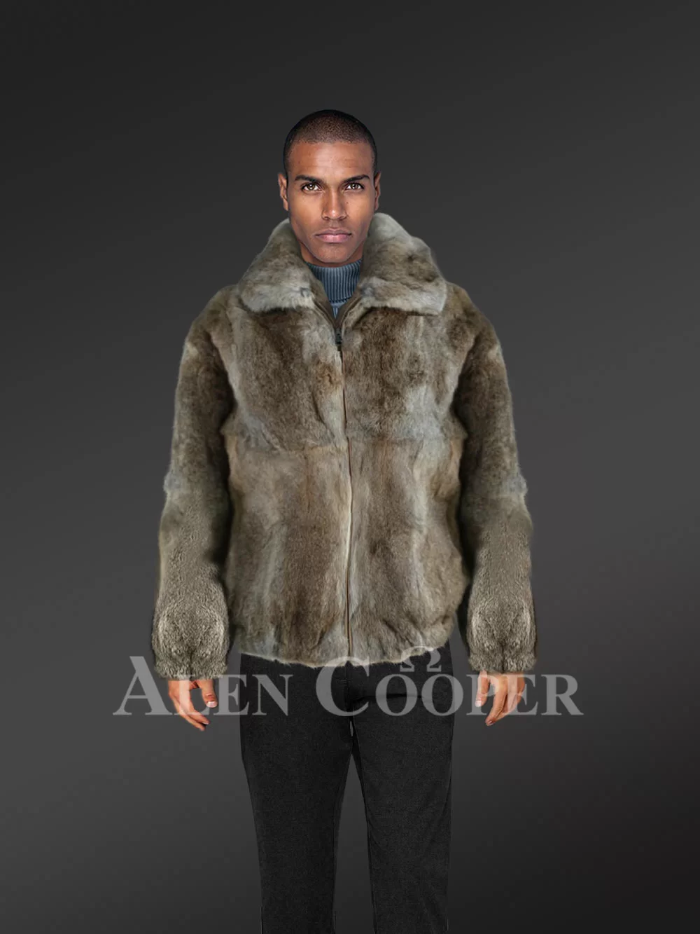 Hare Fur Bomber Jacket