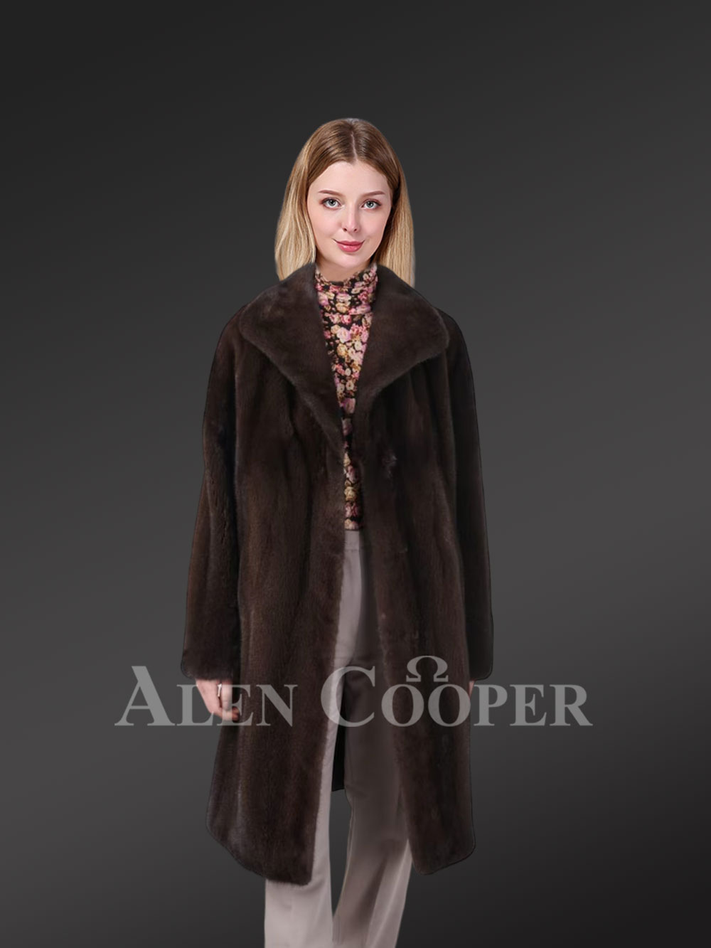 Alen Cooper Belted Mink Coat