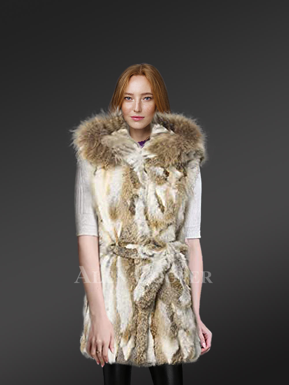 Natural Rabbit Fur Vest