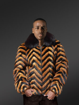 Mink Bomber Coat for Men