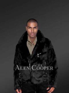 Alen Cooper Classic Mink Bomber Jacket