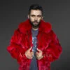 Fox Fur Bomber Jacket for Men