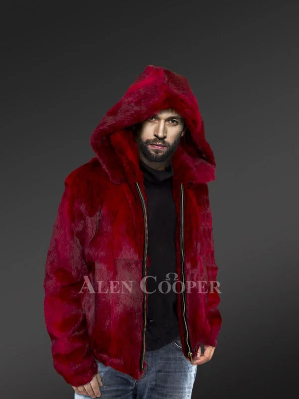 Fox Fur Bomber Jacket for Men - Image 7