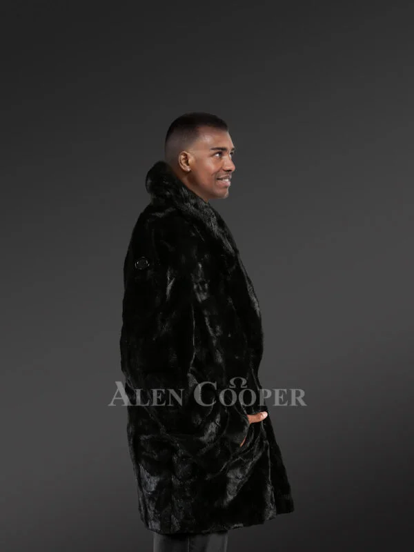 Mens Mink Pea Coat – Enjoy the Comfort & Elegance of Natural Fur - Image 7