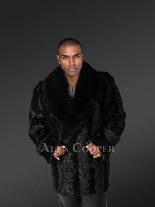 Mens Mink Pea Coat – Enjoy the Comfort & Elegance of Natural Fur - Image 2