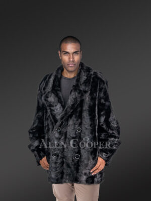 Men's Mink Paws Pea Coat