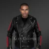 Dual Color Leather Jacket For Men