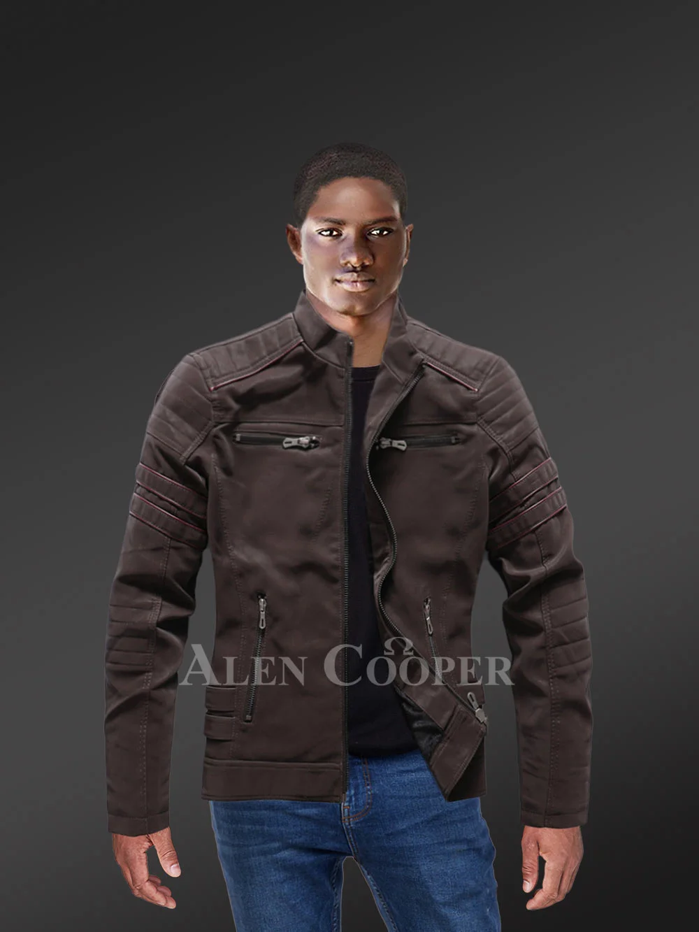 Men s Classic Moto Leather Jacket