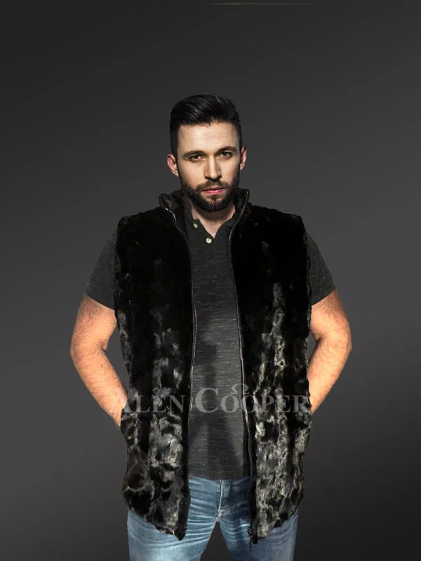 Fox Fur Vest for Men