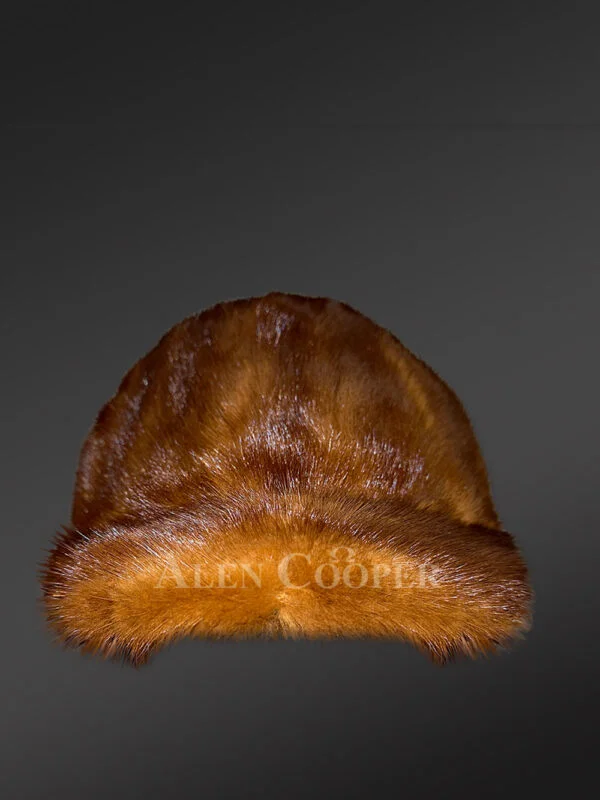 Men's Mink Hat in Whisky Gold - Image 2