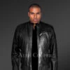 Mens Trendy Leather Bomber Jacket