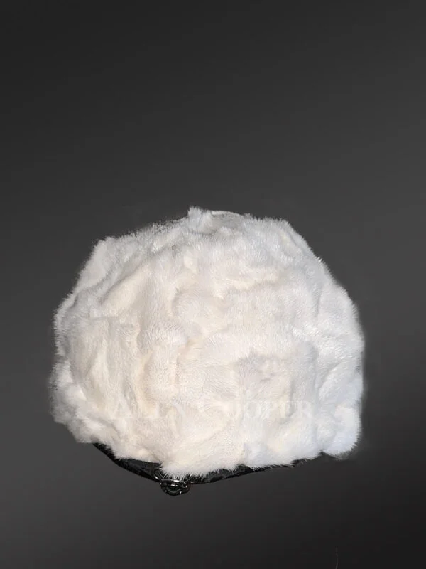 Men's White Mink Baseball Hat - Image 4