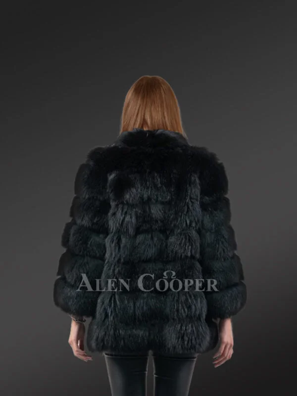 Women’s Mid Length Raccoon Fur Coat - Image 4