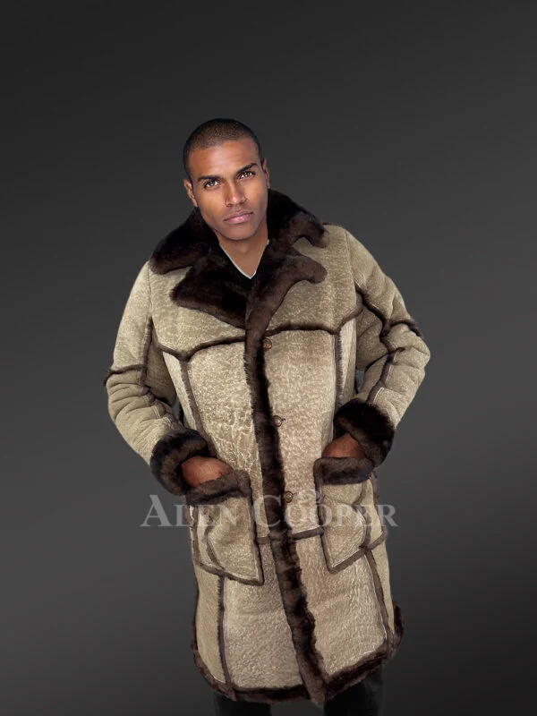 Men's 80's Classic Shearling Coat - Image 4