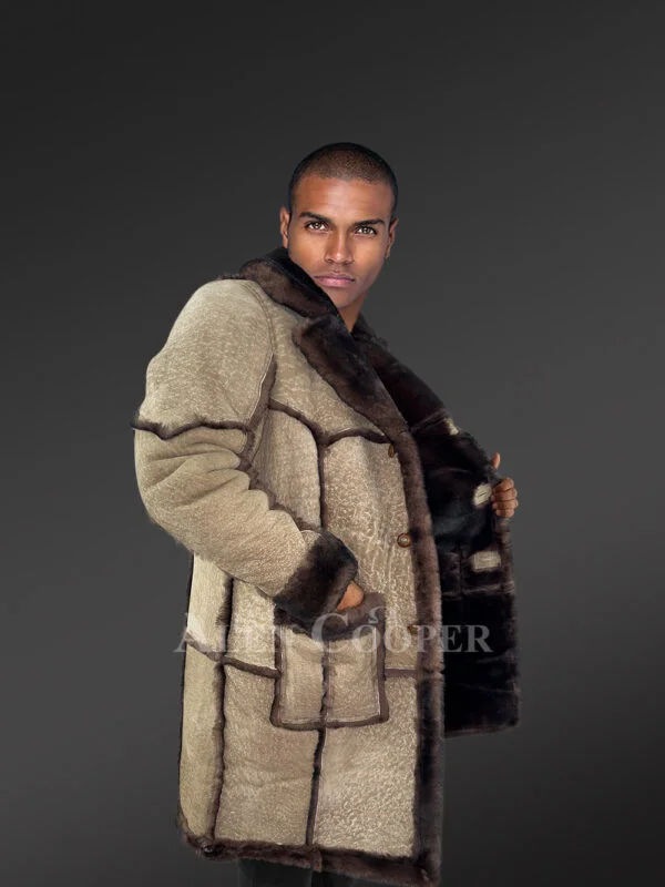 Men's 80's Classic Shearling Coat - Image 5