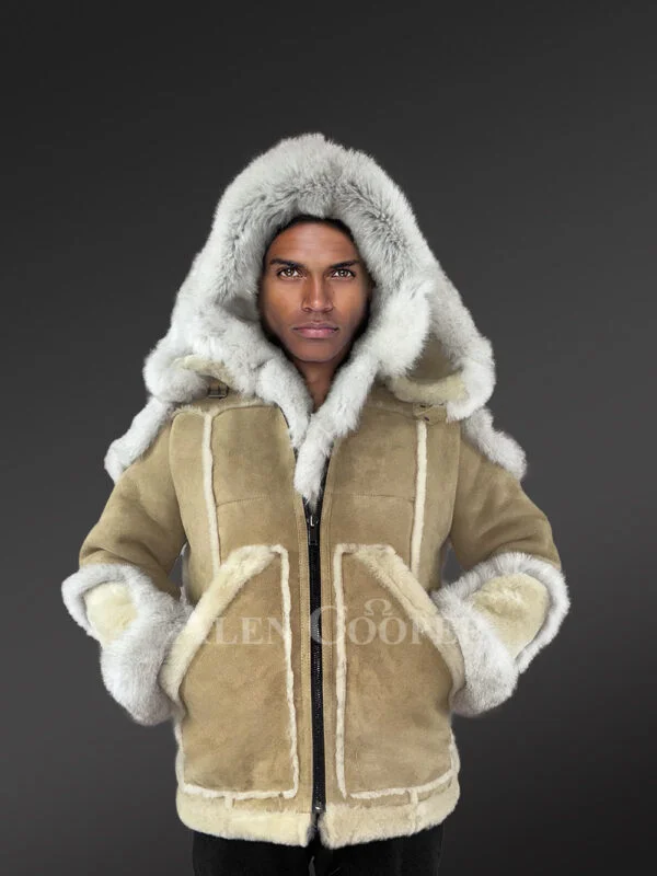 Men's B3 Bomber with Fox Fur Accents - Image 6