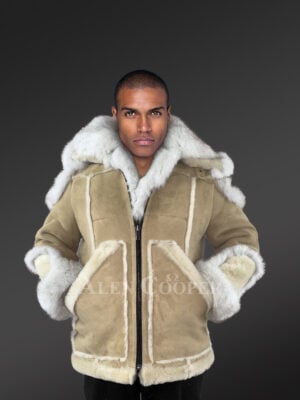 Men's B3 Bomber with Fox Fur Accents