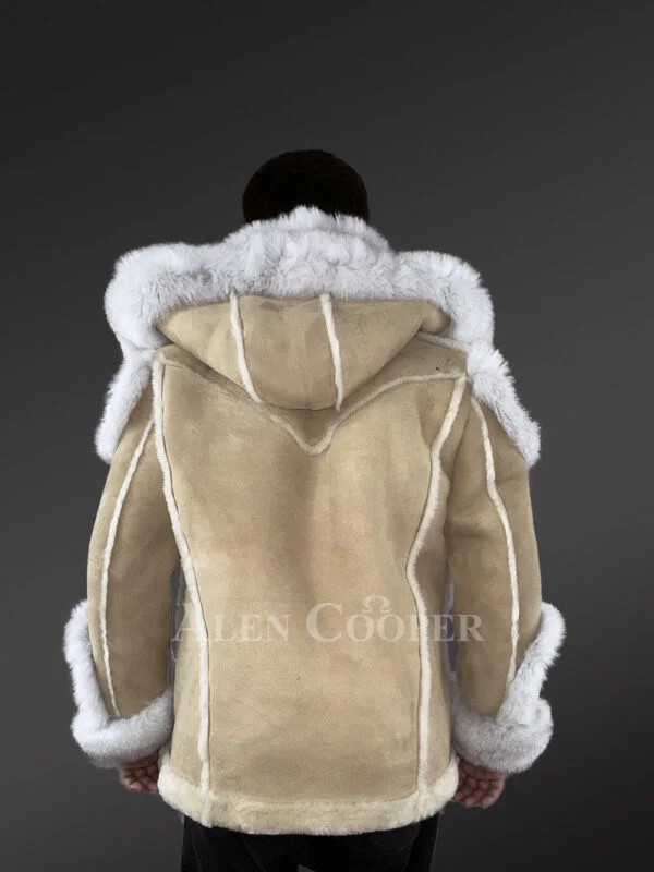 Men's B3 Bomber with Fox Fur Accents - Image 9