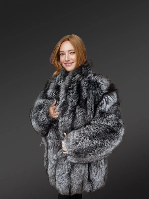 Women’s Mid Length Fox Fur Stroller - Image 3