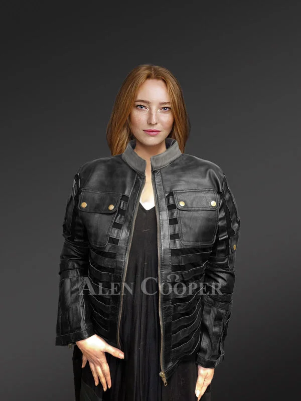 Women’s Contemporary Spring Leather Jacket